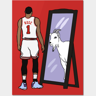 Derrick Rose Mirror GOAT Posters and Art